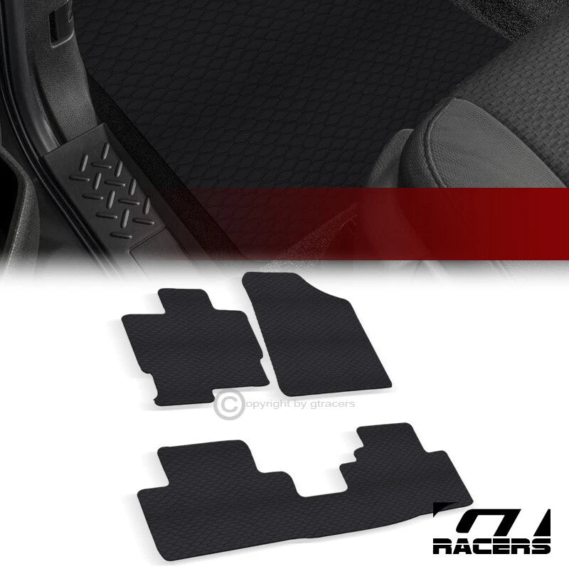 2007-2012 Acura RDX Honeycomb HEX Rubber All Weather Floor Mats Carpets 3pc