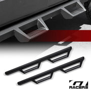 2007-2018 Jeep Wrangler 4Dr JK Matte Black Hoop Drop Step Side Nerf Bars v2