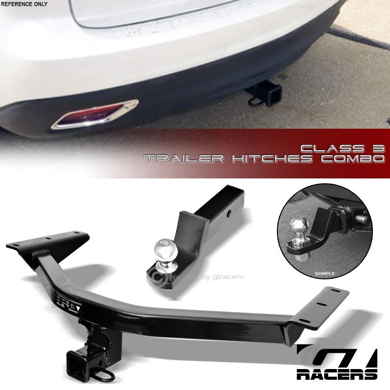 2014-2020 MDX/2016+ Pilot Class 3 Black Trailer Hitch Receiver+2" Ball Mount