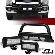 2011-2016 Ford F250/F350 Textured Black Studded Mesh Bull Bar+36W LED Lights