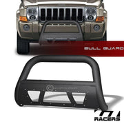 2005+ Grand Cherokee/Commander Matte Blk Studded Mesh Bull Bar Bumper Guard