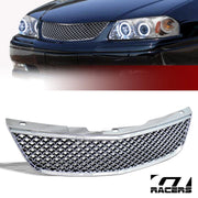 2000-2005 Chevy Impala Chrome Luxury Mesh Front Hood Bumper Grill Grille ABS