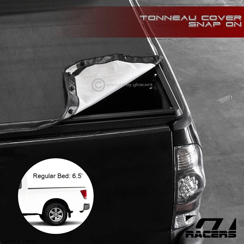 2004-2015 Nissan Titan 6.5 Ft 78" Truck Bed Snap-On Soft Vinyl Tonneau Cover