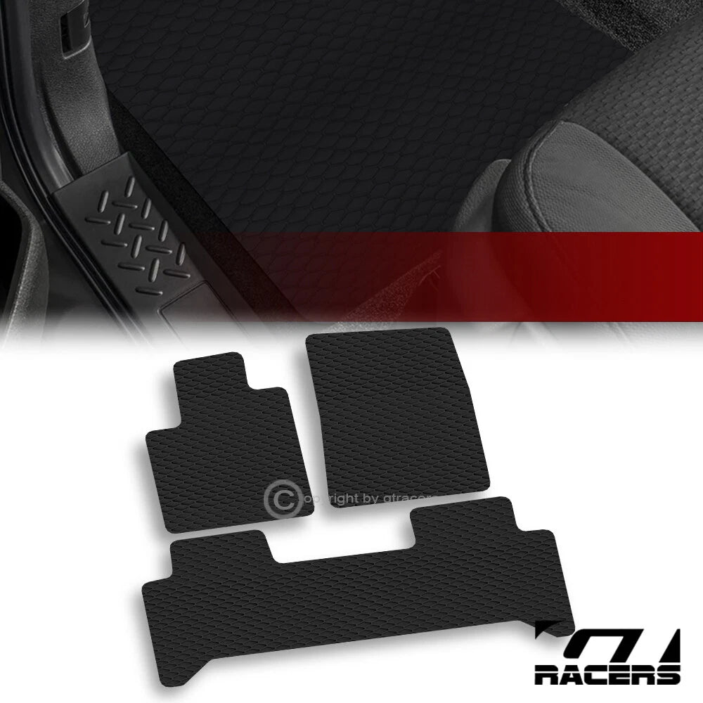 2022-2023 Rivian R1T Honeycomb HEX Rubber All Weather Floor Mats Carpets 3pc