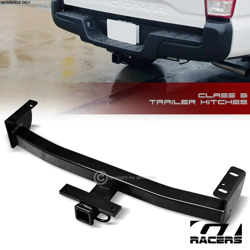 2016-2023 Toyota Tacoma Class 3 Black Trailer Hitch Receiver Bumper Tow 2"