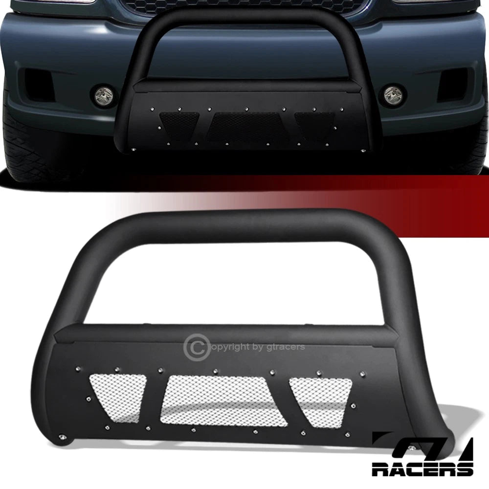 1997-2003 F150/F250/Expedition Matte Blk Studded Mesh Bull Bar Bumper Guard
