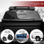 2016-2023 Tacoma 6' Truck Long Bed Lock & Roll Soft Tonneau Cover+Led Lights