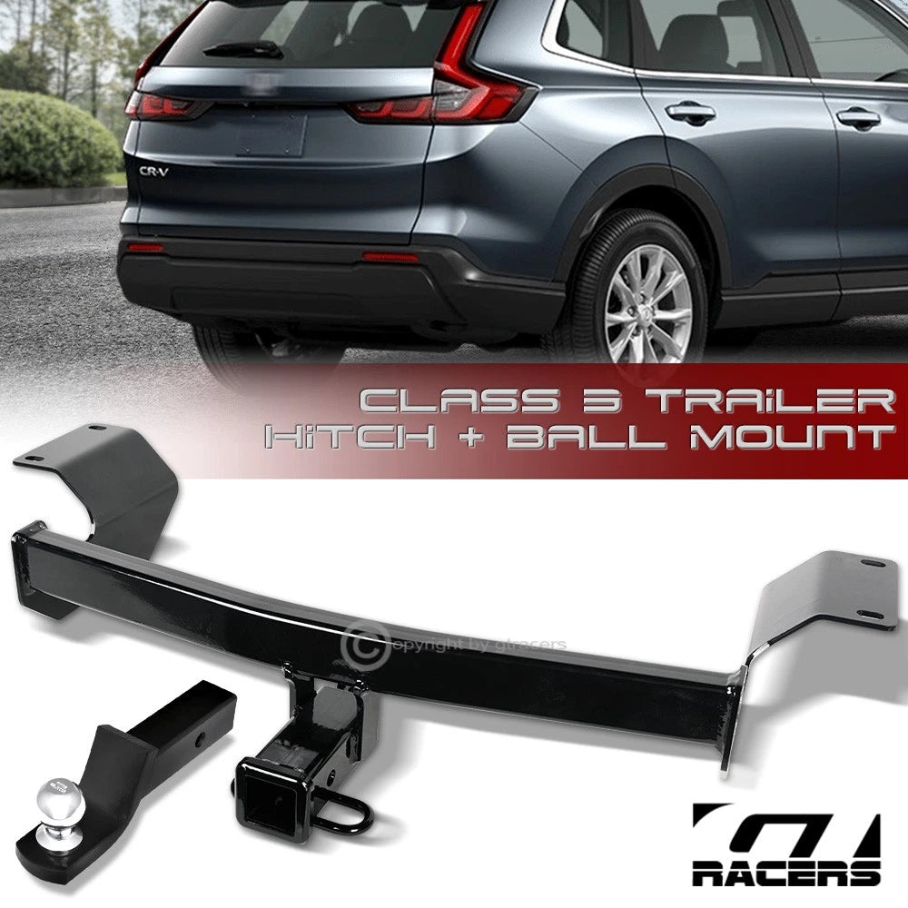 2017-2025 Honda CRV Class 3 Black Trailer Hitch Receiver+2" Drop Ball Mount