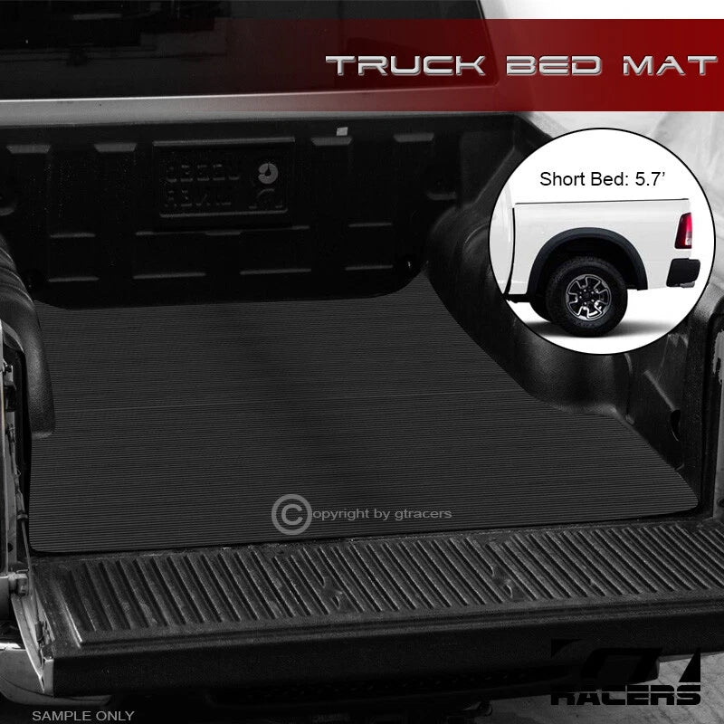 2002-2018 Dodge Ram 5.7 Short Cab Rubber Truck Bed Floor Mat Carpet Liner V2