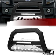 2004-2023 F150/Expedition Matte Blk/SS Skid AVT Aluminum LED Bull Bar Guard