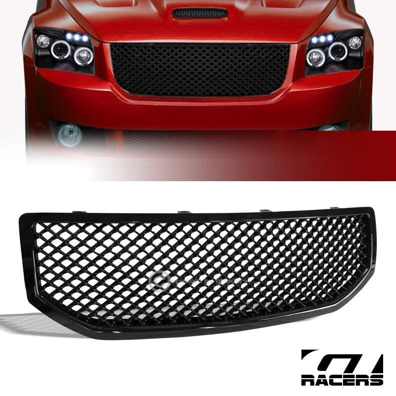 2006/2007-2012 Dodge Caliber Black Luxury Sport Mesh Front Bumper Grille ABS