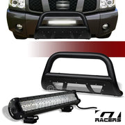 2004-2015 Titan/Armada Textured Black Studded Mesh Bull Bar+120W LED Light