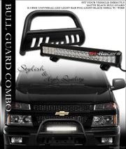 Matte Black Bull Bar Guard+120W CREE LED Light 04-12 Chevy Colorado/Canyon