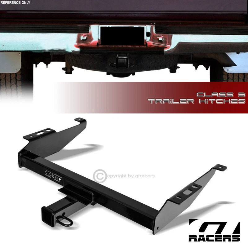 1988-2000 GMC C10 C-Series Class 3 Blk Trailer Hitch Receiver Bumper Tow 2"