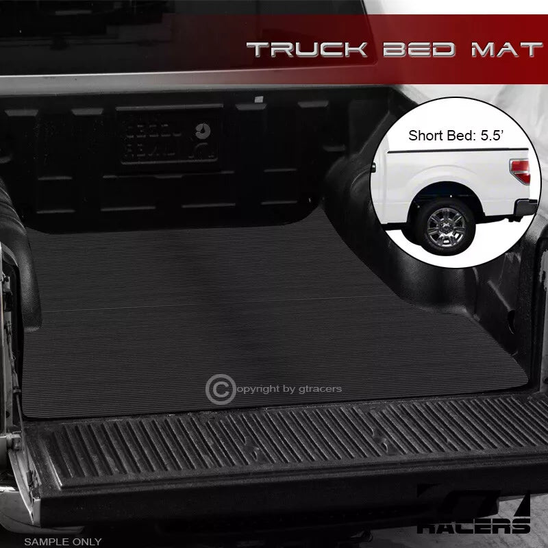 2004-2014 Ford F150 5.5 Short Cab Rubber Truck Bed Floor Mat Carpet Liner V2