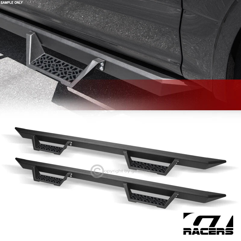 2009-2018 Dodge Ram Crew Cab Modular Drop Step Nerf Bars Board - Matte Black