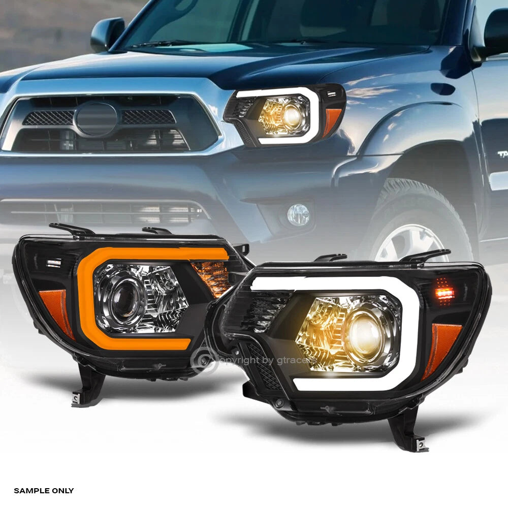 Switchback Sequential 2012-2015 Tacoma Black Projector Headlights w/LED Tube