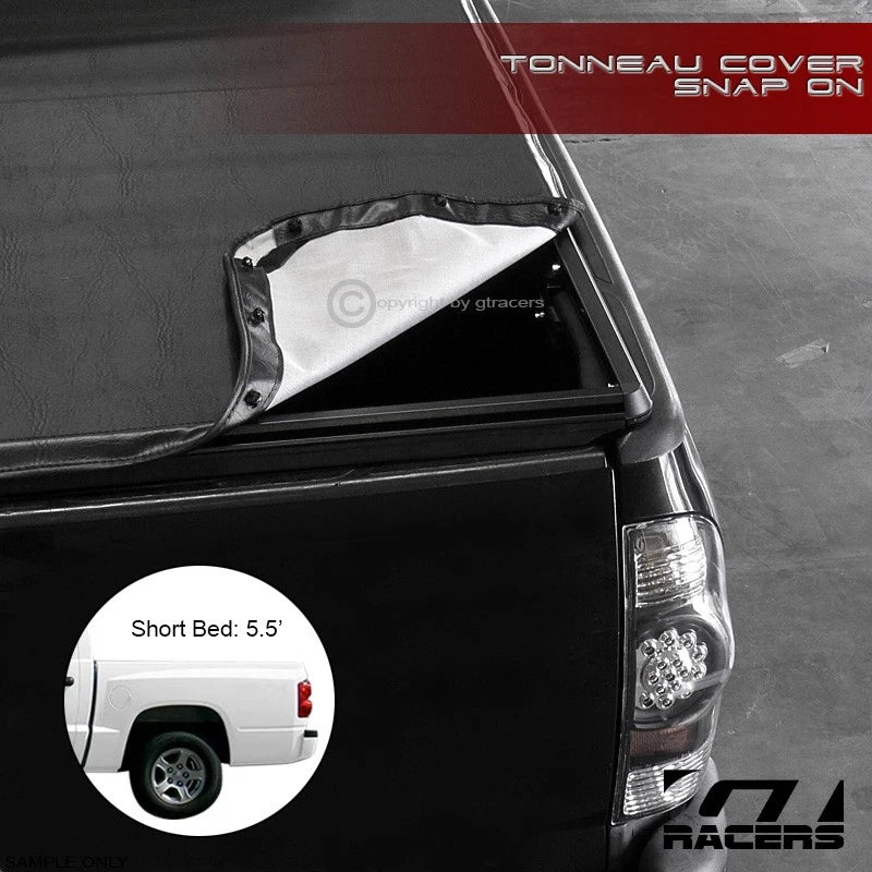 2000-2004 Dodge Dakota 5.5 Ft 66" Short Bed Snap-On Soft Vinyl Tonneau Cover