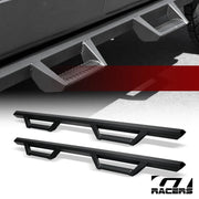 2007-2018 Silverado/Sierra Extended Matte Blk Hoop Drop Step Side Bars Board