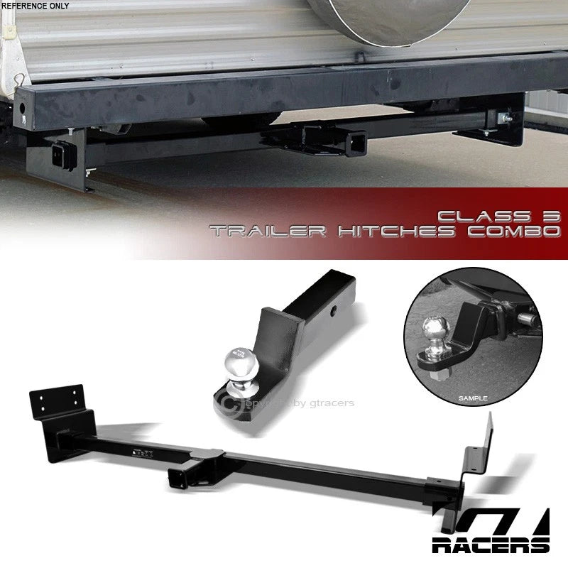 Class 3 Adjustable Rv Trailer Hitch Receiver+2" Ball Tow Kit Up To 72" Frame
