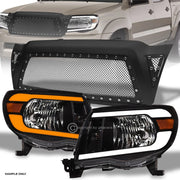 Switchback Sequential 05-11 Tacoma Blk LED Headlights A+Matte Rivet M Grille