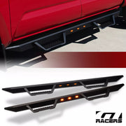 2019-2023 Dodge Ram 1500 Crew Cab Matte Blk Modular LED Drop Step Nerf Bars