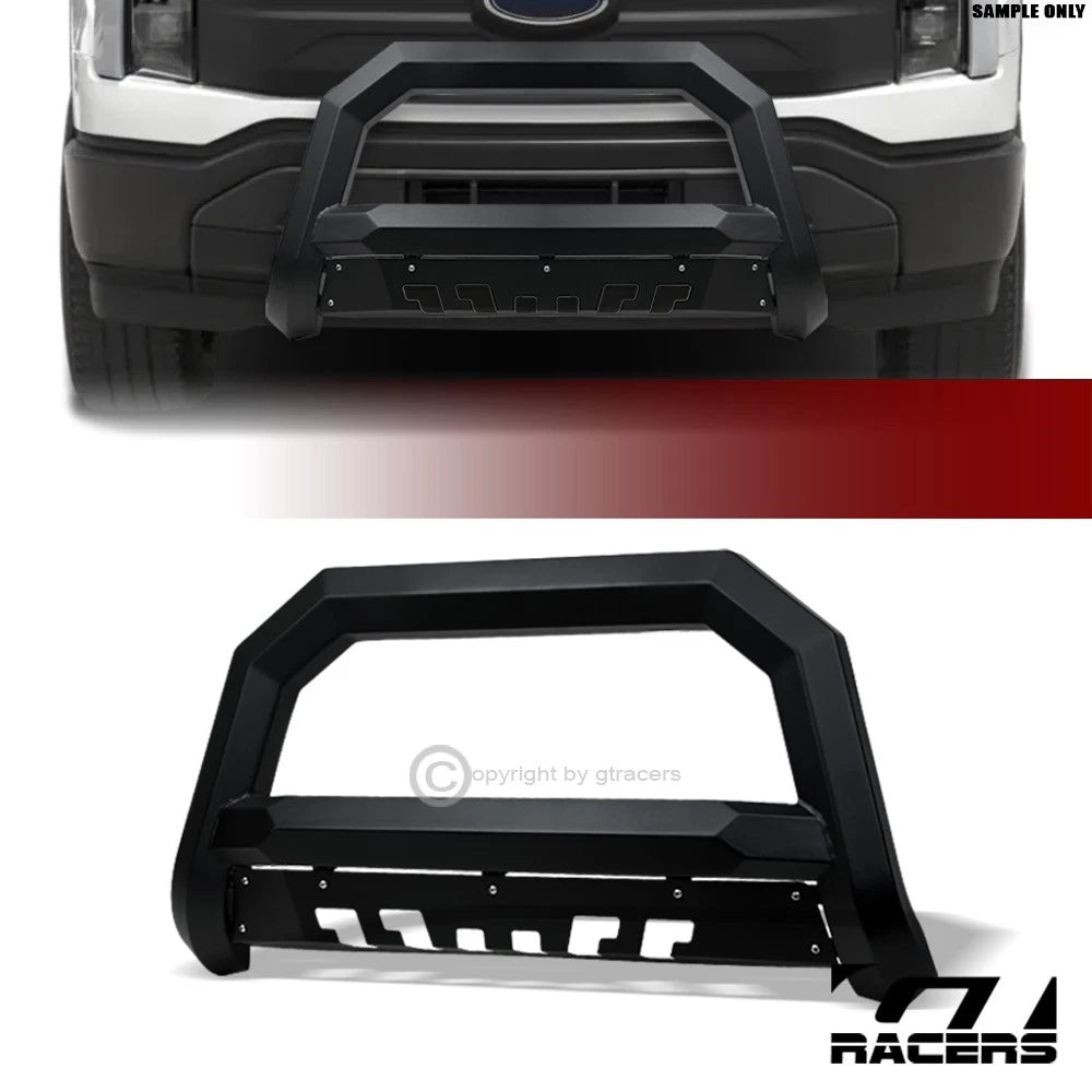 2022-2024 F150 Lightning Matte Blk AVT Angular Bull Bar Bumper Grille Guard