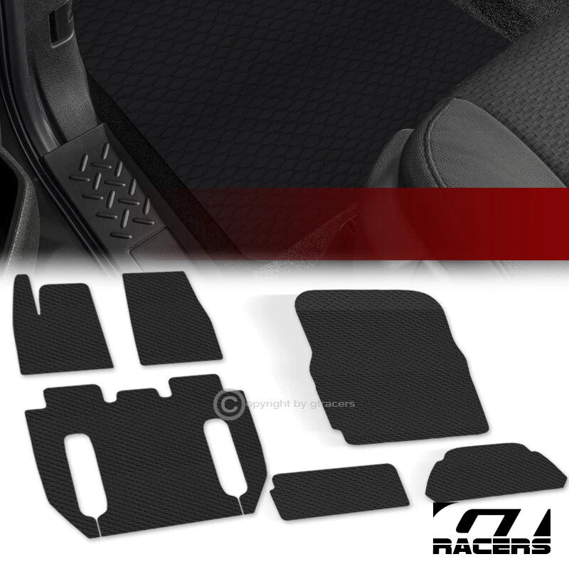 2017-2020 Tesla X 6 Seats Honeycomb Rubber All Weather Floor+Trunk Mats 6pc