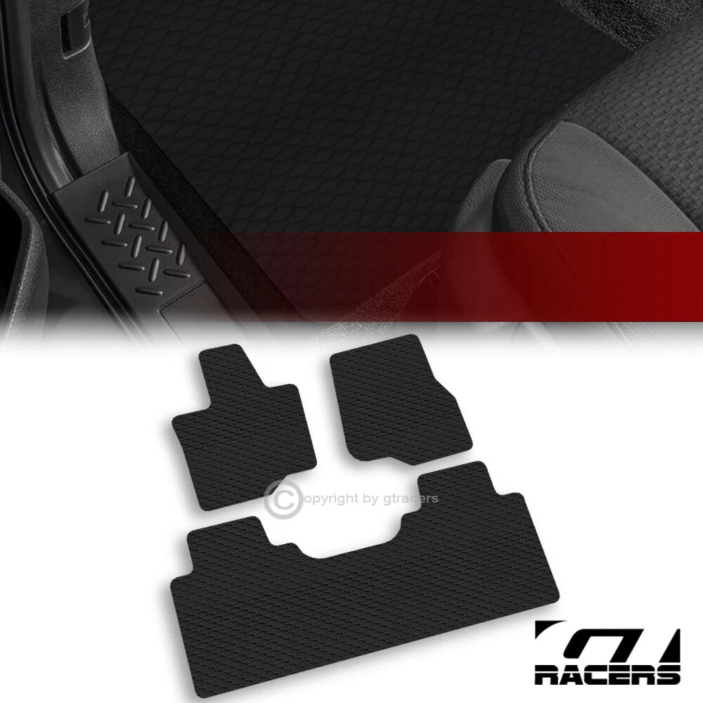 2015-2023 F150 Super Honeycomb HEX Rubber All Weather Floor Mats Carpets 3pc