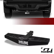 Matte Black Wide Mesh Style Rear Bumper Trailer Hitch Step w/2