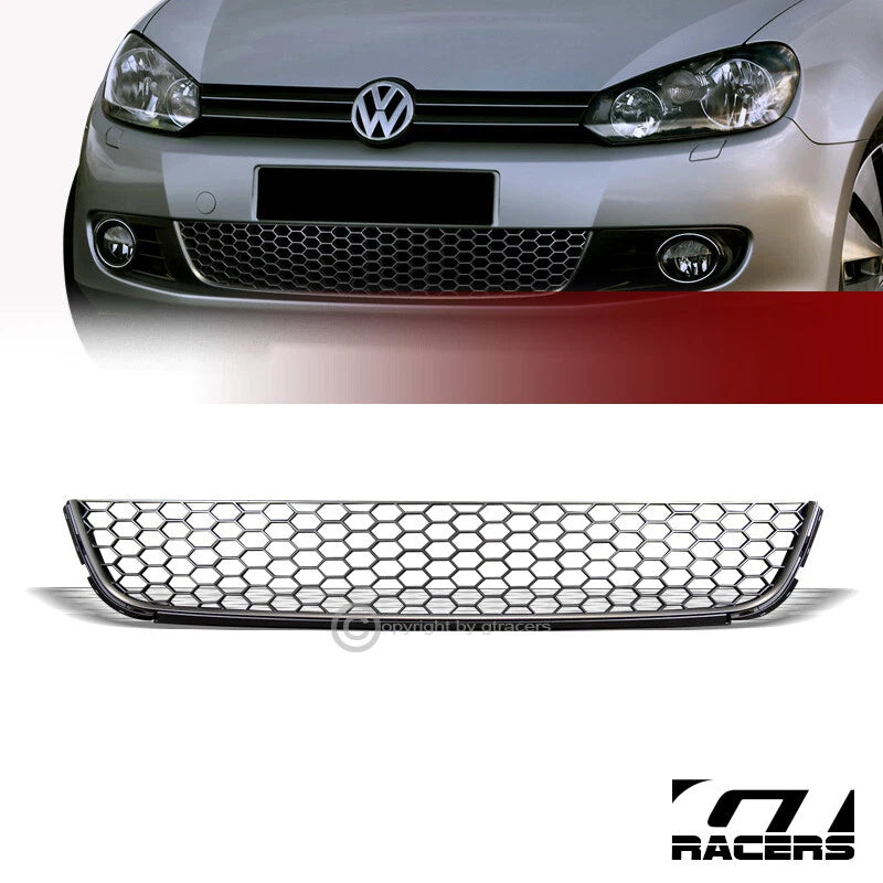 2010-2014 Vw Mk6 Golf/Jetta Wagon Blk Honeycomb Hex Mesh Lower Grill Grille