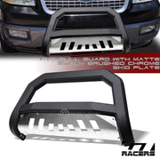 2004-2023 Ford F150 Matte Black AVT Edge Bull Bar Grille Bumper Guard+Skid