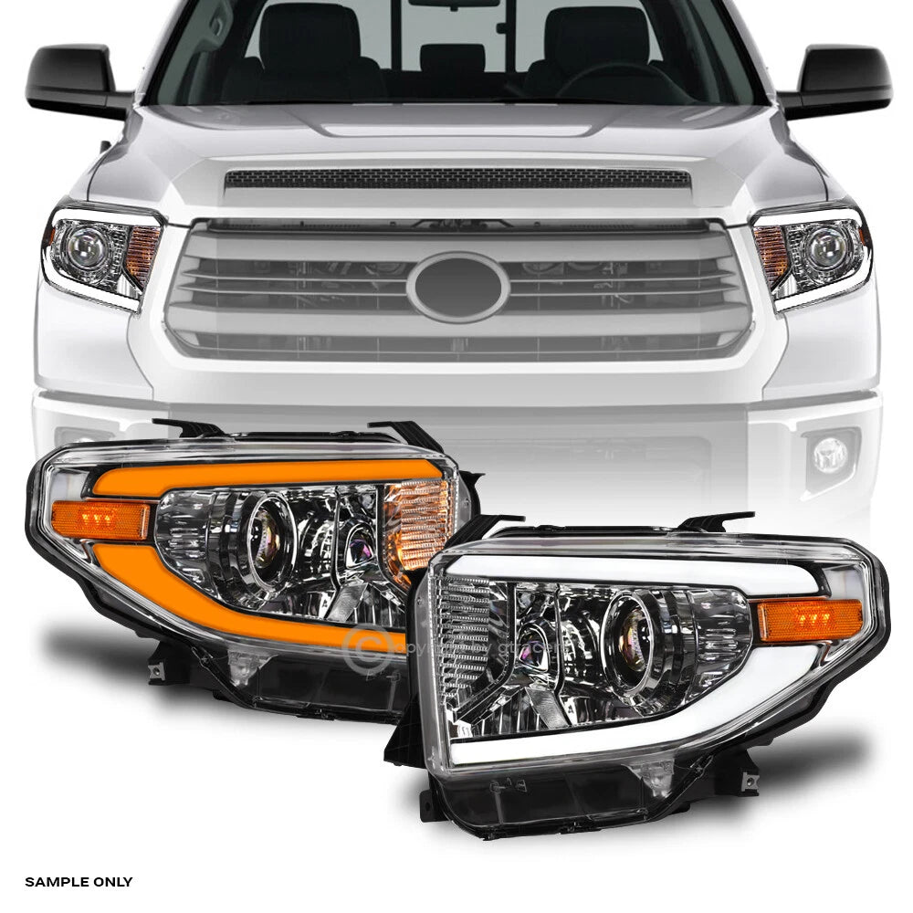 Switchback Sequential 14-21 Tundra SR5 Chrome Projector Headlights+LED Tube