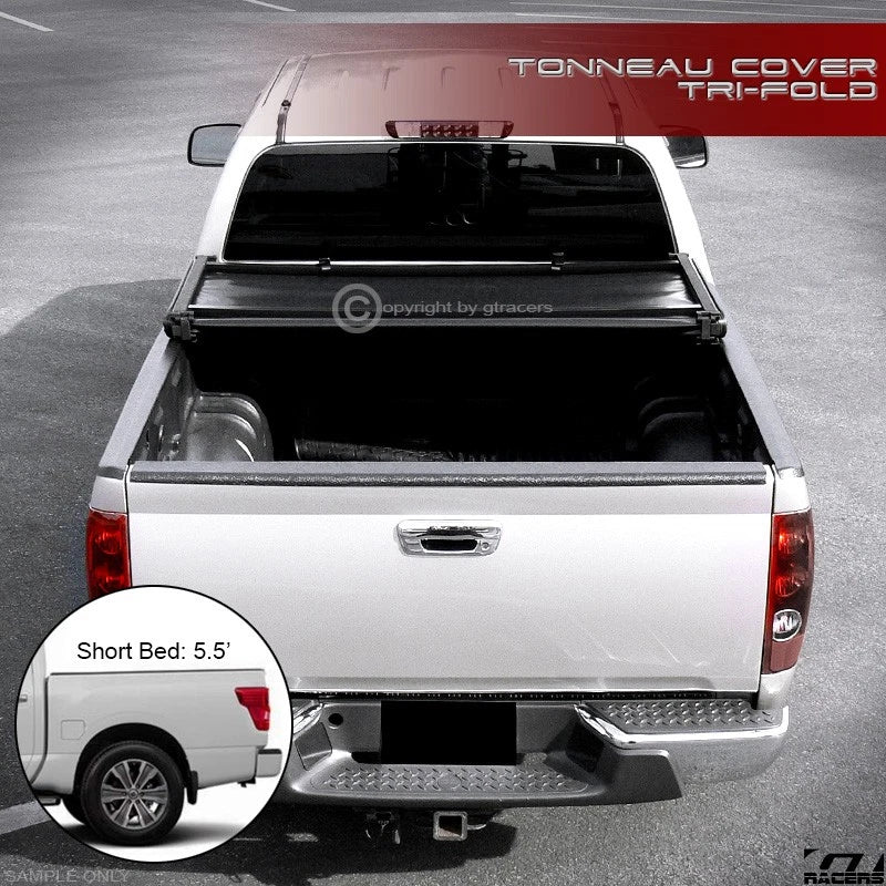 2016-2024 Nissan Titan 5.5'/66" Short Bed Tri Fold Soft Vinyl Tonneau Cover