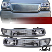 1999-2006 GMC Sierra/Yukon Chrome Turn Signal Parking Bumper Lights Lamps jy