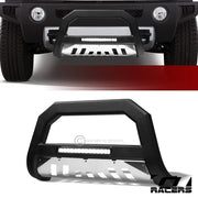 2006-2010 Hummer H3 Matte Blk/SS Skid AVT Aluminum LED Bull Bar Bumper Guard