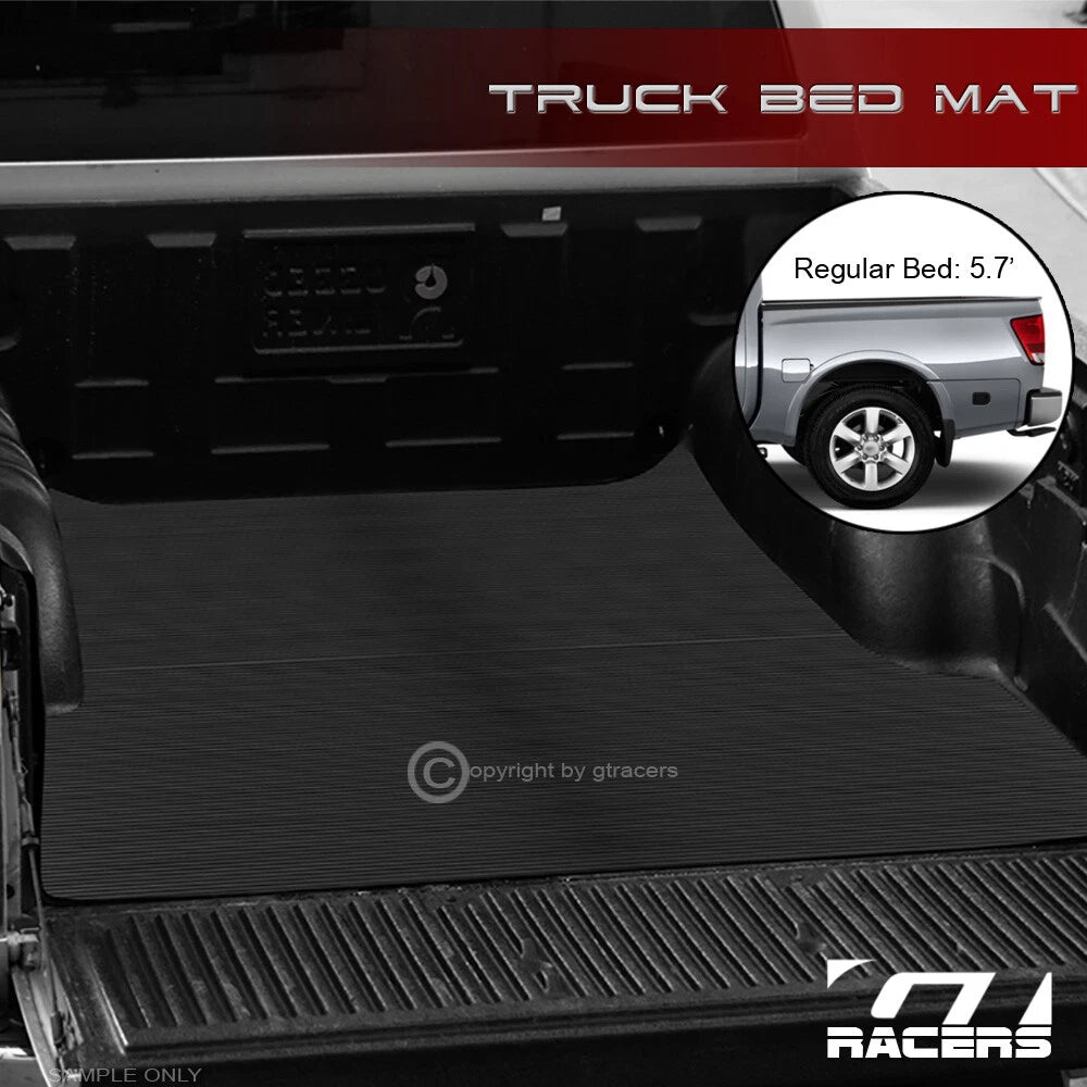 2016-2024 Nissan Titan 5.5 Ft 67" Rubber Truck Bed Floor Mat Carpet Liner v2