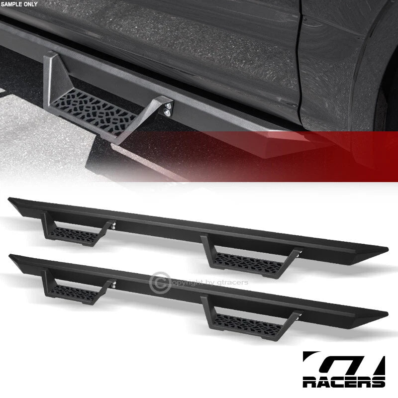 2007-2018 Jeep Wrangler JK 4 Door Modular Drop Step Nerf Bars - Matte Black