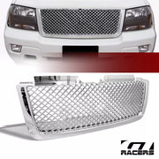 2006-2009 Chevy Trailblazer Lt Chrome Luxury Mesh Front Hood Bumper Grille
