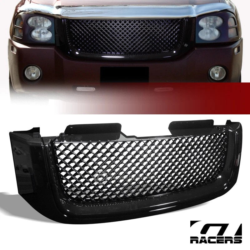 2002-2008 GMC Envoy Black Luxury Mesh Front Hood Bumper Grill Grille Guard
