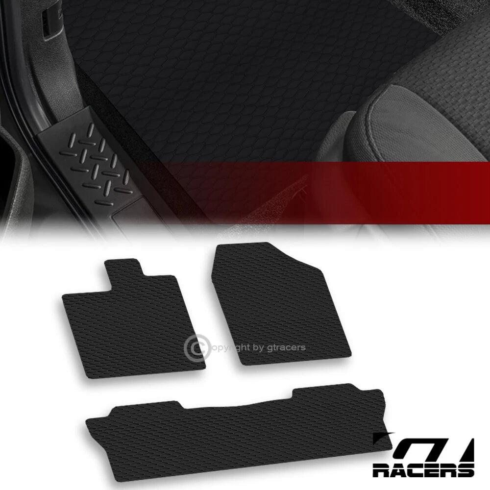 2016-2023 Honda Pilot/Passport Honeycomb HEX Rubber All Weather Floor Mat 3p