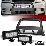 Matte Black Studded Mesh Bull Bar+36W CREE LED Lights 97-04 F150/Expedition