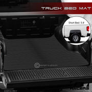 19-21 Silverado/Sierra 1500 5.8' Rubber Truck Bed Floor Mat Carpet Liner v2