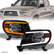 Switchback Sequential 2005-2011 Toyota Tacoma Blk Headlights w/LED Tube Bar