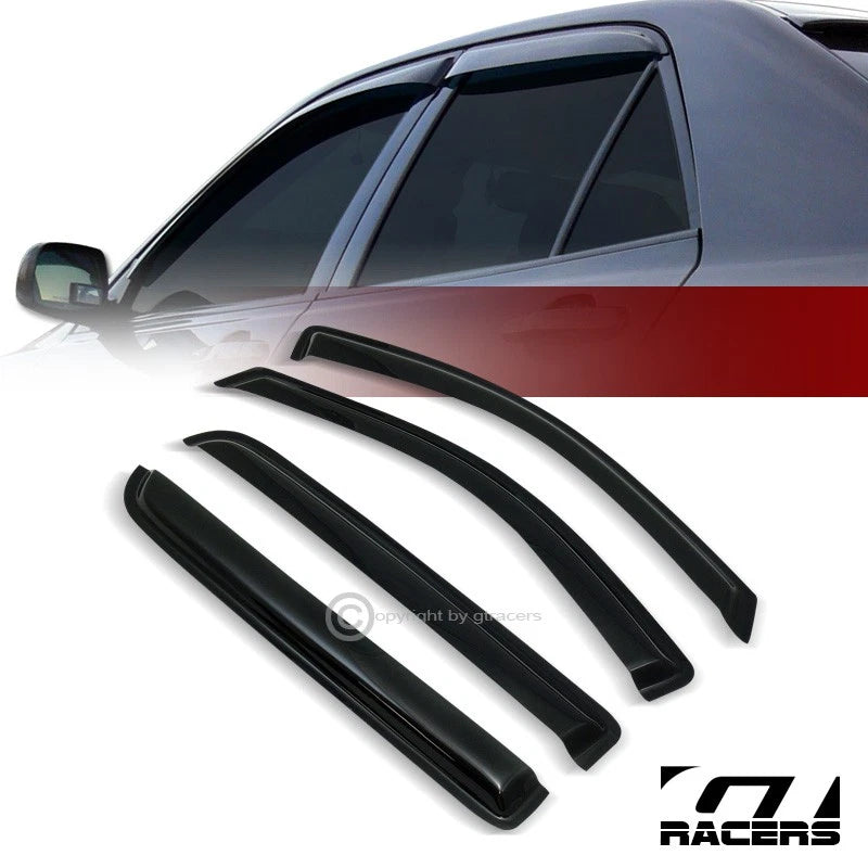 2004-2008 Ford F150 Crew Cab Sun/Rain Guard Shade Deflector Window Visors 4P