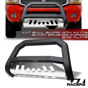 2006-2008 Dodge Ram 1500 Matte Blk/Skid AVT Edge Bull Bar Brush Bumper Guard