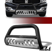 2006-2008 Dodge Ram 1500 Matte Black/Skid Bull Bar Brush Bumper Grille Guard