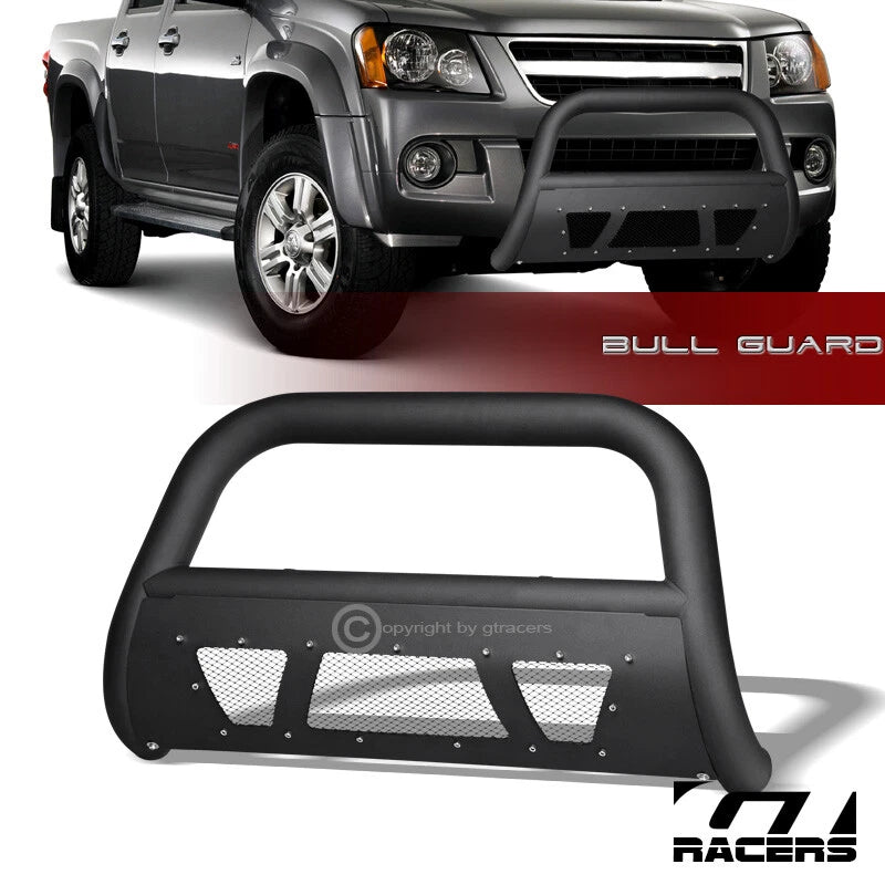 2004-2012 Colorado/Canyon Matte Blk Studded Mesh Bull Bar Brush Bumper Guard