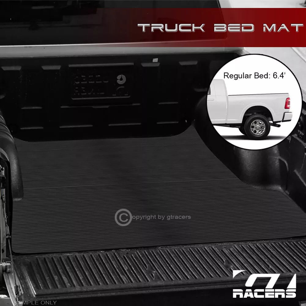 2019-2024 Ram 2500 3500 6.4 Feet Rubber Truck Bed Floor Mat Carpet Liner v2