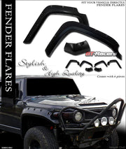 2007-2014 Toyota Fj Cruiser Black Pocket Style Fender Flares Wheel Cover 6Pc